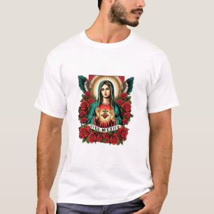Camiseta Nossa Senhora de Guadalupe Mãe Maria Viva Arte do 