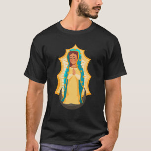 Camiseta Nossa Senhora de Guadalupe Vintage Mãe Maria Méxic