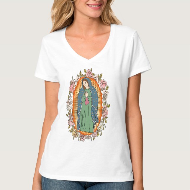 Camiseta Nossa senhora de Guadalupe, VIRGEM DE GUADALUPE (Frente)