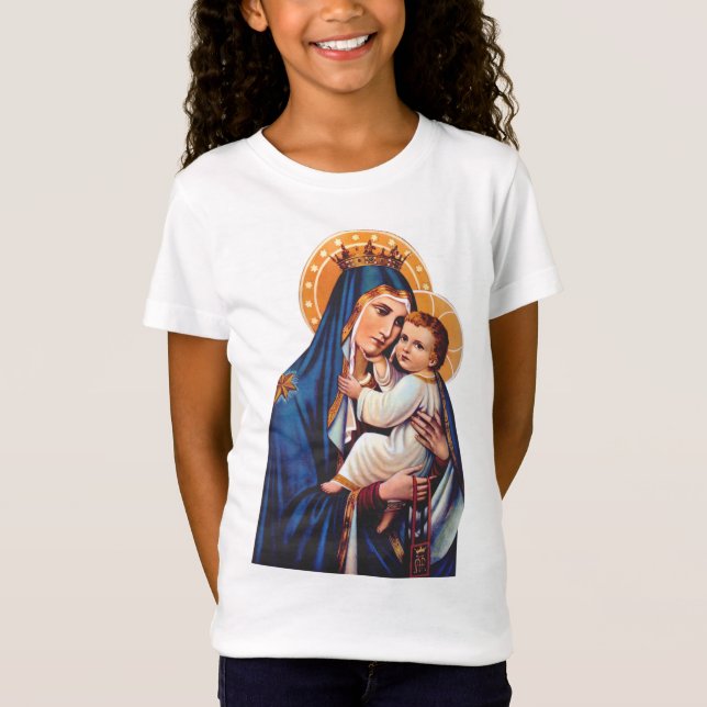 Camiseta Nossa Senhora do Carmo Arte Devocional (Frente)