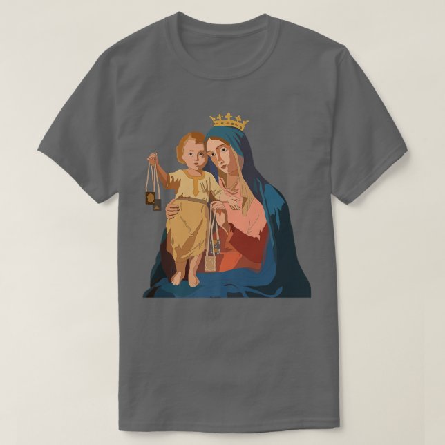 Camiseta Nossa Senhora do Monte Carmel, Rua capular Teresa  (Frente do Design)