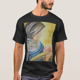 Camiseta Nossa Senhora do Silêncio segurando Jesus bebê