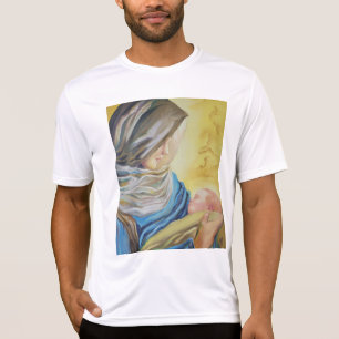 Camiseta Nossa Senhora do Silêncio segurando o menino Jesus