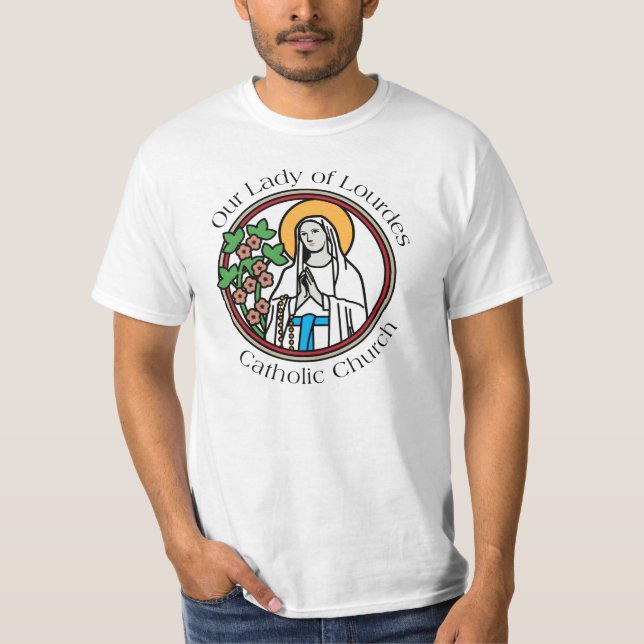 Camiseta Nossa senhora do t-shirt da igreja Católica de (Frente)