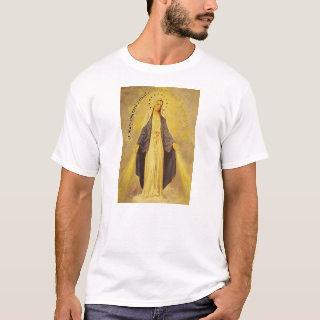 Camiseta Nossa senhora do t-shirt miraculoso da medalha (Frente)