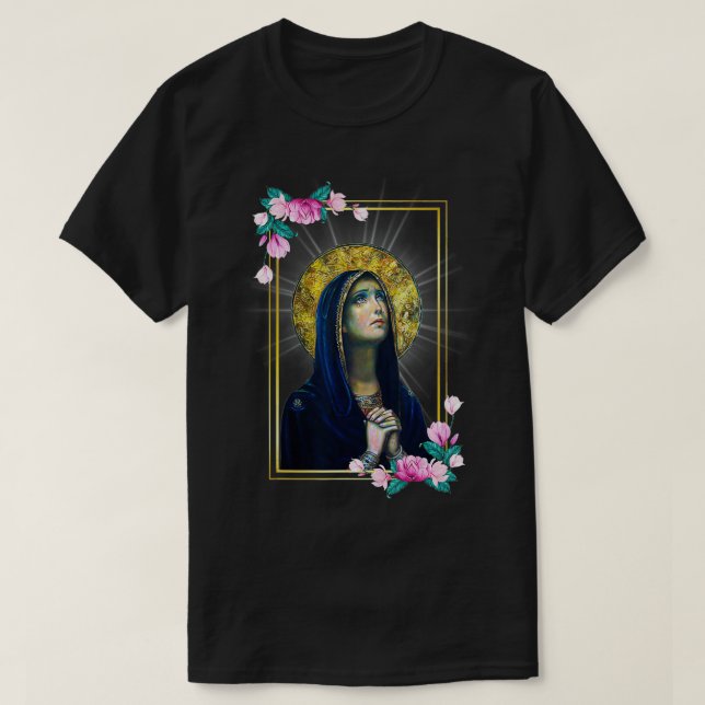 Camiseta Nossa Senhora do Triste Dolora Piety Mater Doloros (Frente do Design)