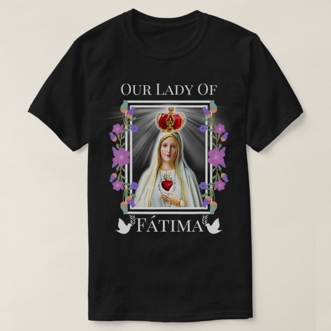 Camiseta Nossa Senhora Imaculada Coração do Vir Abençoado (Frente do Design)