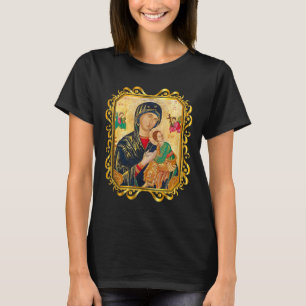 Camiseta Nossa Senhora Perpétua Ajuda Abençoou A Mãe Mary C