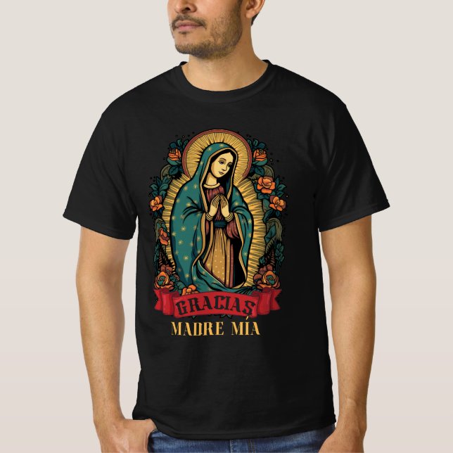 Camiseta Nossa Senhora Virgen De Guadalupe Virgin Mary Grac (Frente)