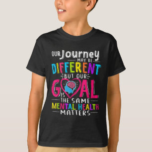 Camiseta Nossa Viagem Saúde Mental É Consciência Mês Cérebr