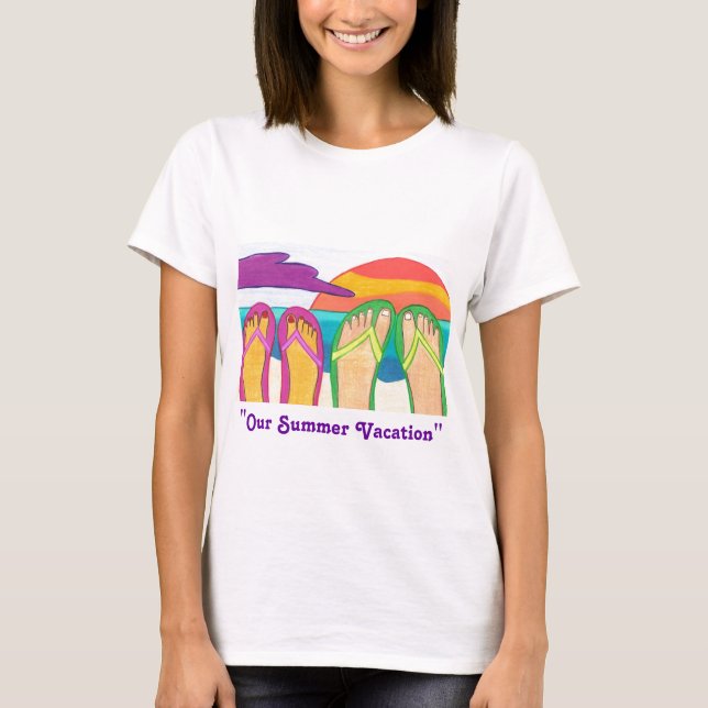 Camiseta Nossas férias de verão (Frente)