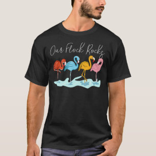 Camiseta Nossas Foguetes Flamingos Férias Familiares De Fog