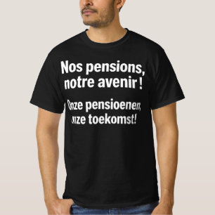 Camiseta Nossas Pensões Nosso Futuro Protesto Justiça Soc