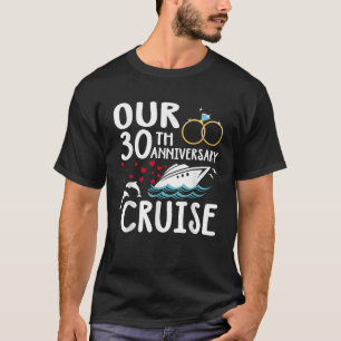 Camiseta Nosso 30 do aniversário Cruise 30 anos de Casament