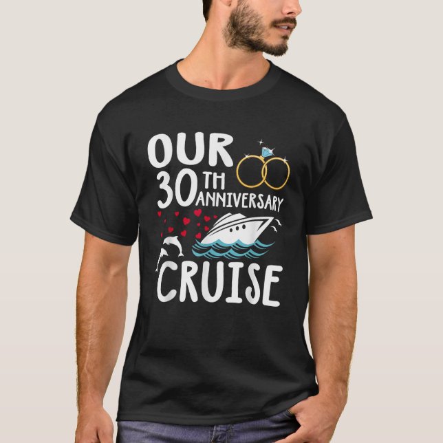 Camiseta Nosso 30 do aniversário Cruise 30 anos de Casament (Frente)