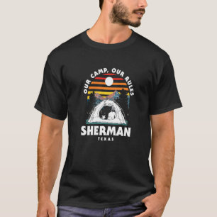 Camiseta Nosso Acampamento Nossas Regras Sherman Acampament