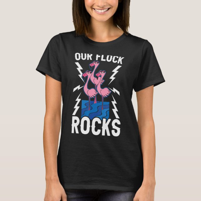 Camiseta Nosso Bloco Rocks Flamingo Whisperer Pink Feather  (Frente)