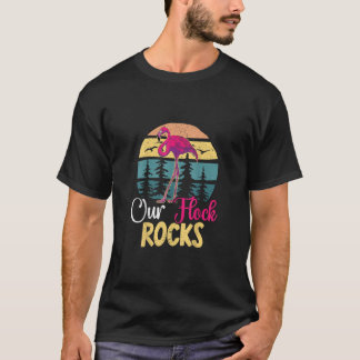 Camiseta Nosso Design de Flock Rocks para a Família Flaming