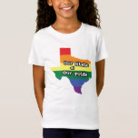 Camiseta Nosso Estado de Orgulho| Texas<br><div class="desc">Este trabalho de arte colorido apresenta o estado do Texas criado de um arco-íris.</div>