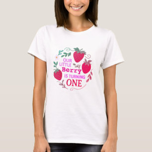 Camiseta Nosso Pequeno Berry Está Virando Um primeiro anive
