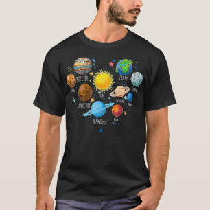 Camiseta Nosso planeta Solar Planeta Ciência Espaço de Educ
