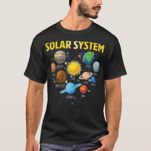 Camiseta Nosso planeta Solar Planeta Ciência Espaço de Educ