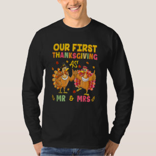 Camiseta Nosso Primeiro Dia De Ação De Graças, Sr. E Sra. C