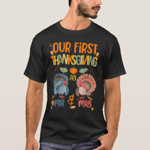 Camiseta Nosso Primeiro Dia De Ação De Graças, Sr. E Sra. C