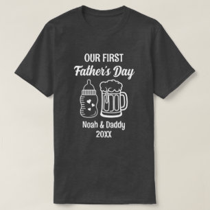 Camiseta Nosso Primeiro Dia de os pais Correspondente Pai P