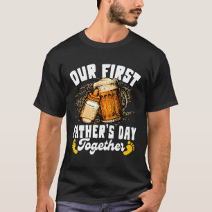 Camiseta Nosso Primeiro Dia de os pais Junto Pai E Filho Da