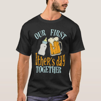 Camiseta Nosso Primeiro Dia do Pai Juntos Pai