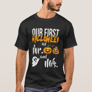 Camiseta Nosso Primeiro Halloween Como Sr. E Sra. Casal Cas