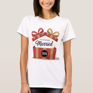 Camiseta Nosso Primeiro Natal Casados 2025   Keepsa para Re