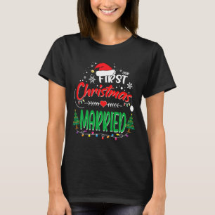 Camiseta Nosso Primeiro Natal Casados Recém-Casados Sr E Sr
