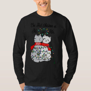 Camiseta Nosso Primeiro Natal como o Sr. e a Sra. Casal de