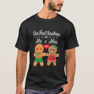 Camiseta Nosso Primeiro Natal Como Sr. E Sra. Gingerpão 202