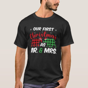 Camiseta Nosso Primeiro Natal Como Sr & Sra 2026 Recém-Casa