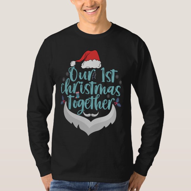 Camiseta Nosso Primeiro Natal Junto Com O Presente De Combi (Frente)