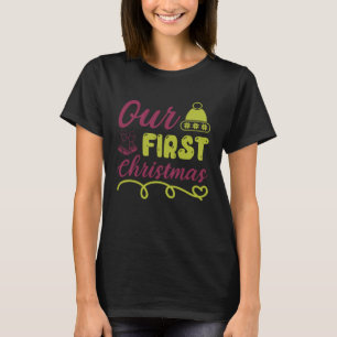 Camiseta Nosso primeiro Natal juntos Amor de Natal Casais