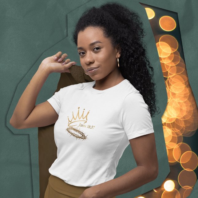 Camiseta NOSSO SAVIOR REI Cristão Natal Branco das Mulheres (Criador carregado)