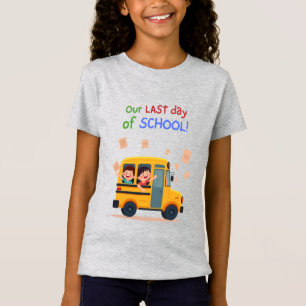 Camiseta Nosso Último Dia da Escola - Ônibus De Crianças Di