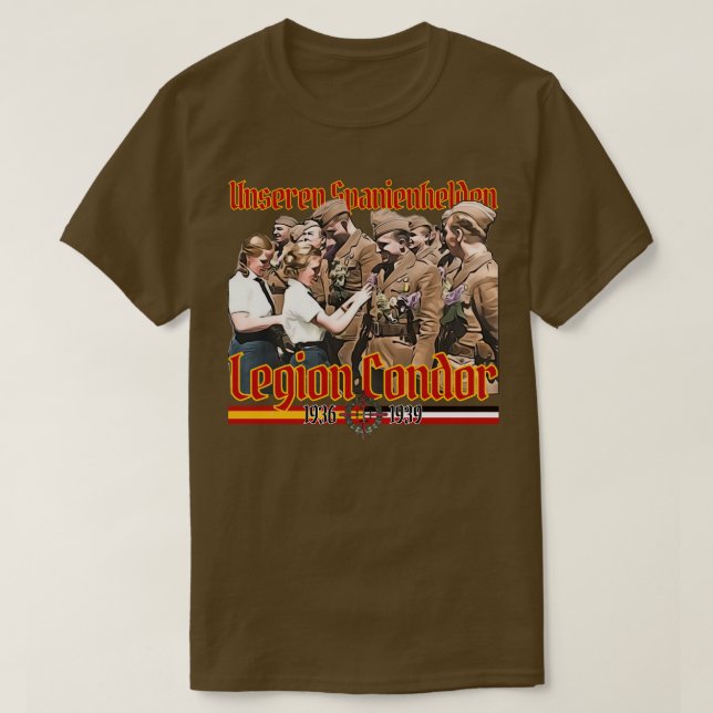 CAMISETA NOSSOS HERÓIS DA ESPANHA (Frente do Design)