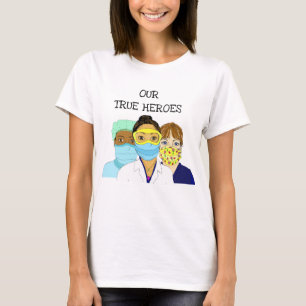 Camiseta Nossos Verdadeiros Heróis, Profissionais de Saúde