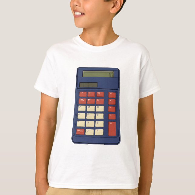Camiseta Nostalgia da Escola de Matemática Calculadora do a (Frente)