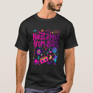 Camiseta Nostalgia Da Ilustração Da anos 80 Legal