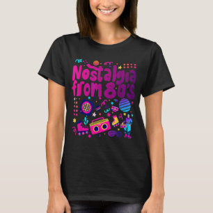 Camiseta Nostalgia Da Ilustração Da anos 80 Legal
