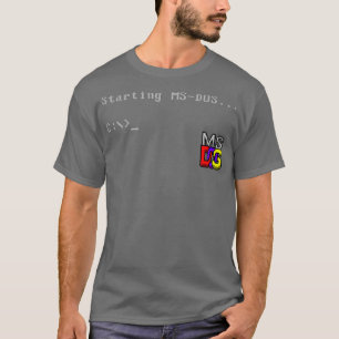 Camiseta Nostalgia do Nerd de Retro do MS DOS