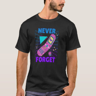 Camiseta Nostalgia do telefone do sacudir 90 nunca esquece