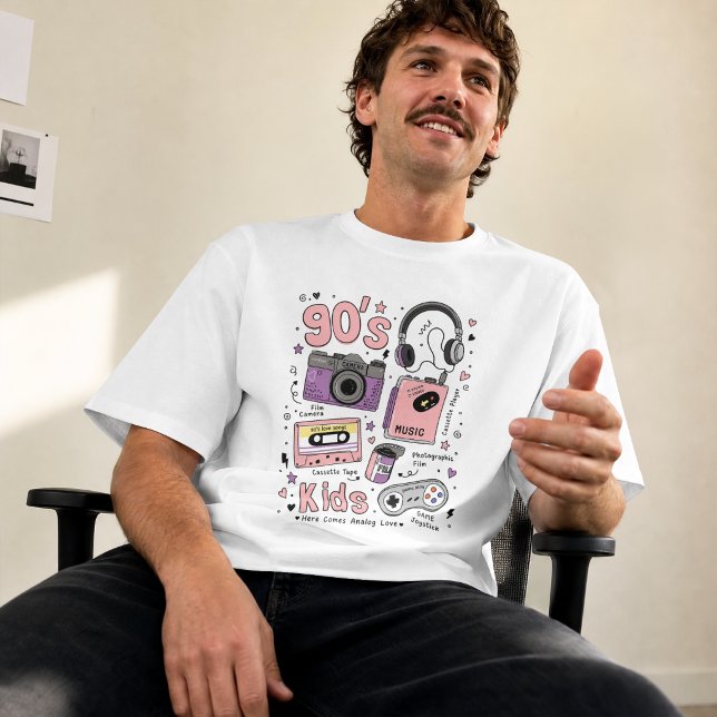 Camiseta Nostalgia dos Miúdos dos Anos 90 (Criador carregado)