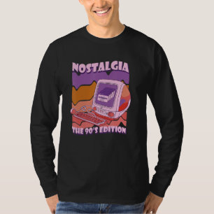 Camiseta Nostalgia Edição dos Anos 90 Computador Retro Vapo